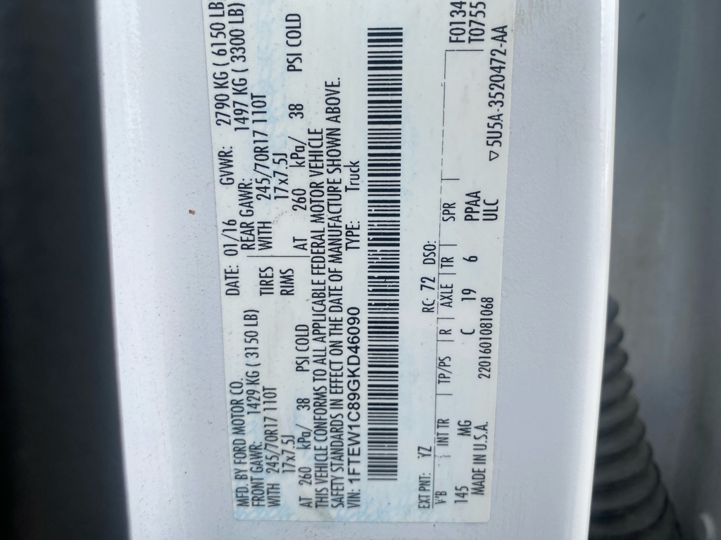 2016 FORD F150 SUPERCREW